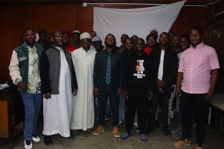 Members at an indoor meeting